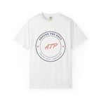 Around the Post Tee in White, front view
