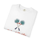 Palms & Paddles Tee in White, folded