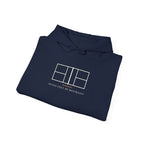 Net Line Hoodie in Navy, folded