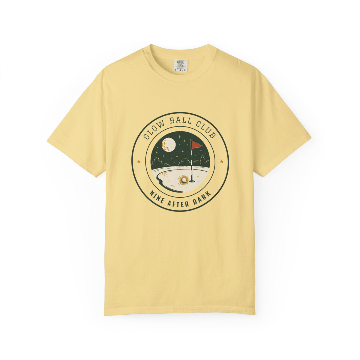 Glow Ball Club Tee in Butter, front view