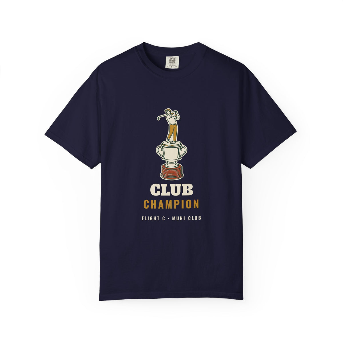 Club Champion Tee in True Navy, front view