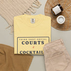 Courts & Cocktails Tee in Butter, flat lay