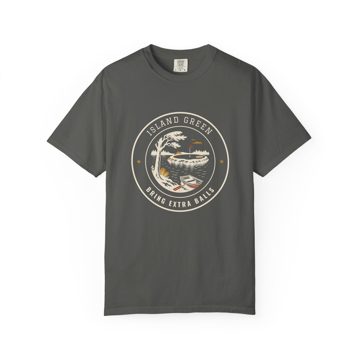 Island Green Tee in Pepper, front view