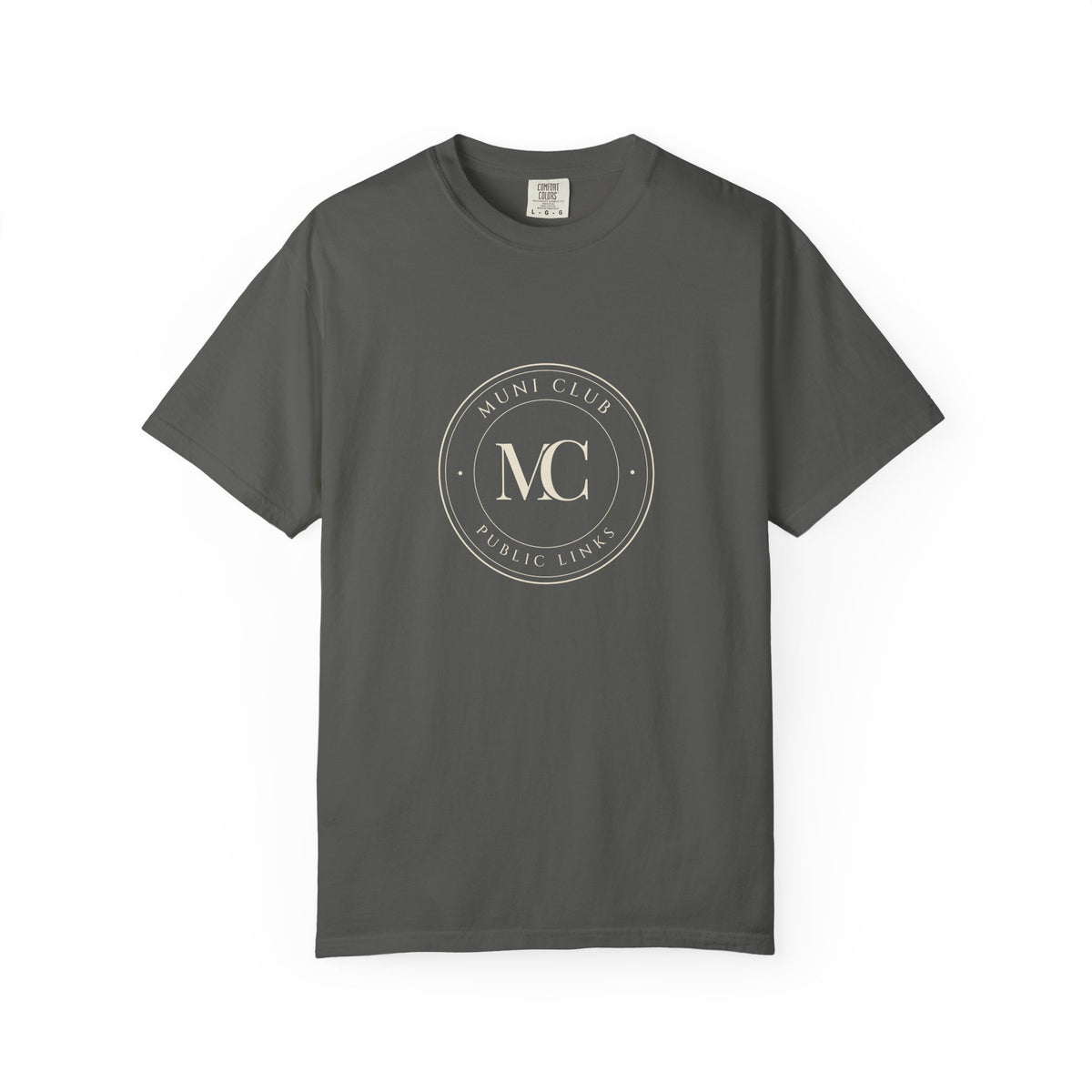 MC Monogram Crest Tee in Pepper, front view