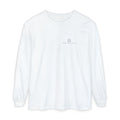Ball Mark Long Sleeve Tee in White, front view