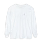 Ball Mark Long Sleeve Tee in White, front view