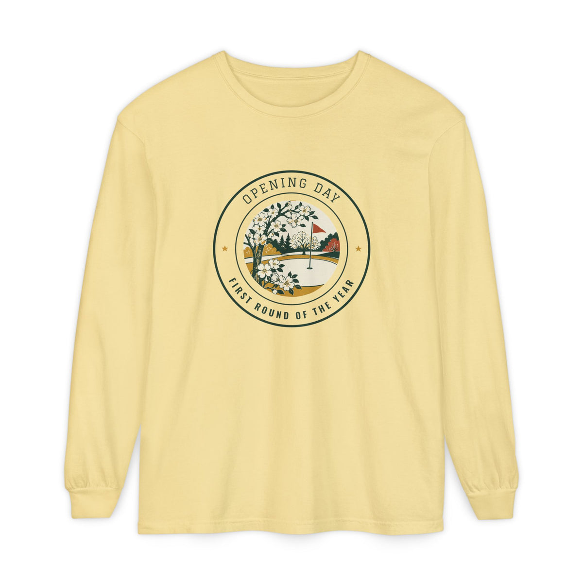 Opening Day Long Sleeve Tee in Butter, front view