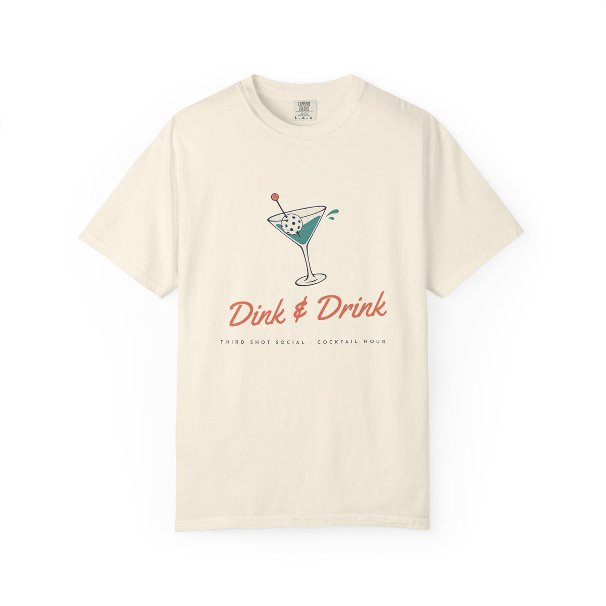 Dink & Drink Tee in Ivory, front view