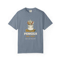 Pencils Are Free Tee in Blue Jean, front view