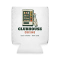 Clubhouse Cuisine Can Cooler in White, front view