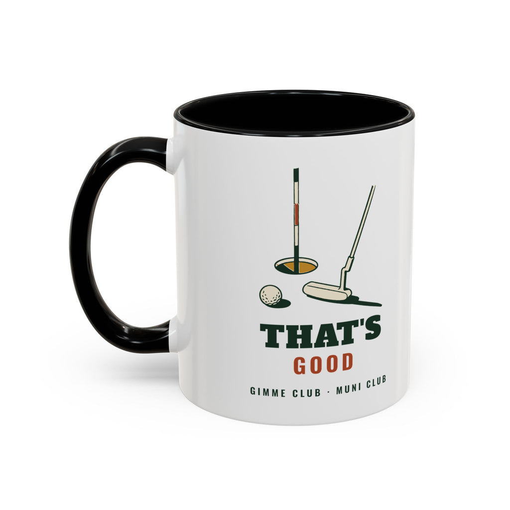 That's Good Mug in Black, design, handle left