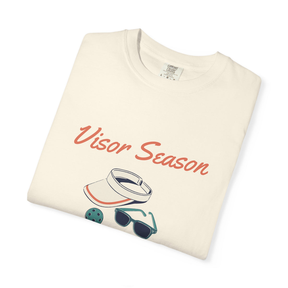 Visor Season Tee in Ivory, folded