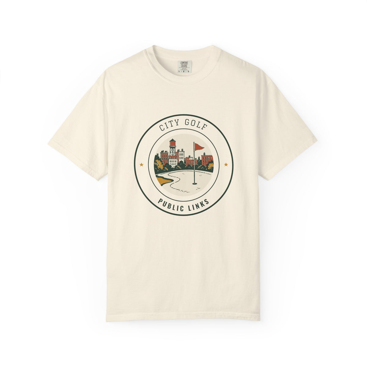 City Golf Tee in Ivory, front view