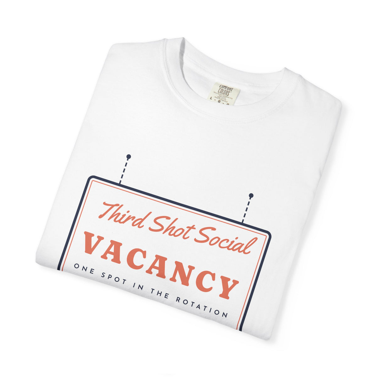 Vacancy Tee in White, folded