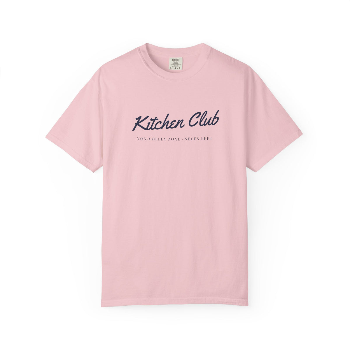 Kitchen Club Script Tee in Blossom, front view