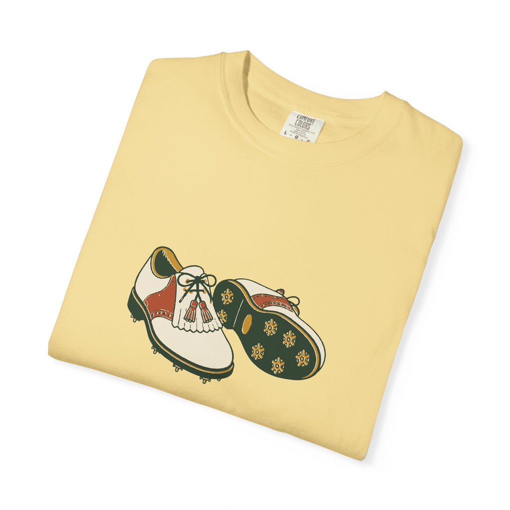 Spikes Off Inside Tee in Butter, folded