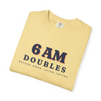 6 AM Doubles Tee in Butter, folded
