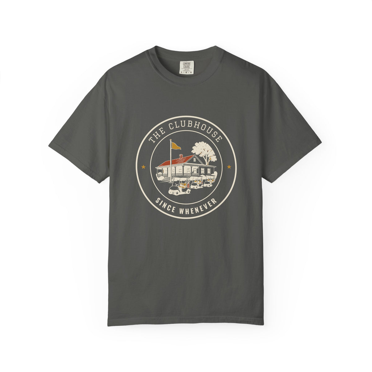 The Clubhouse Tee in Pepper, front view