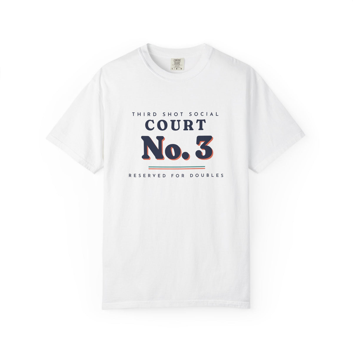 Court No. 3 Tee in White, front view