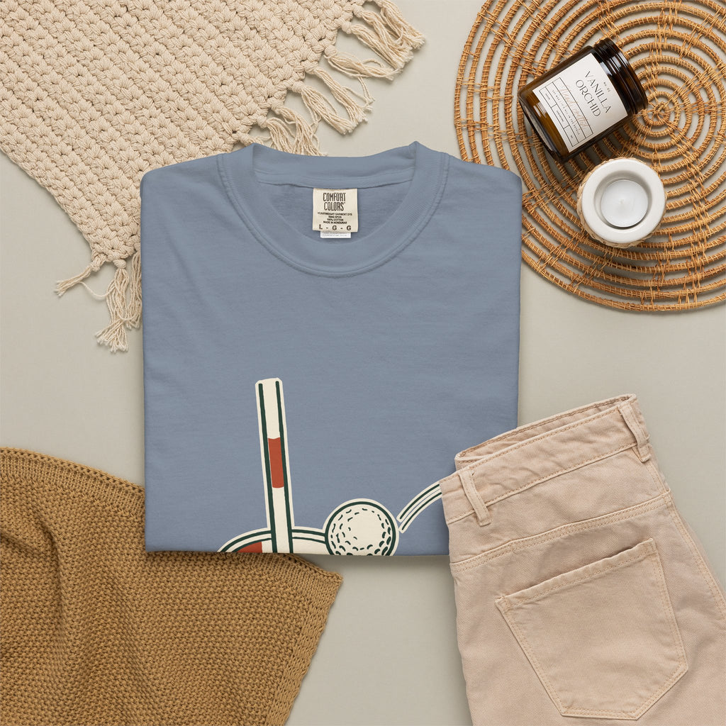 Lip Out Tee in Blue Jean, flat lay
