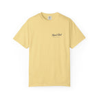 Script Chest Mark Tee in Butter, front view