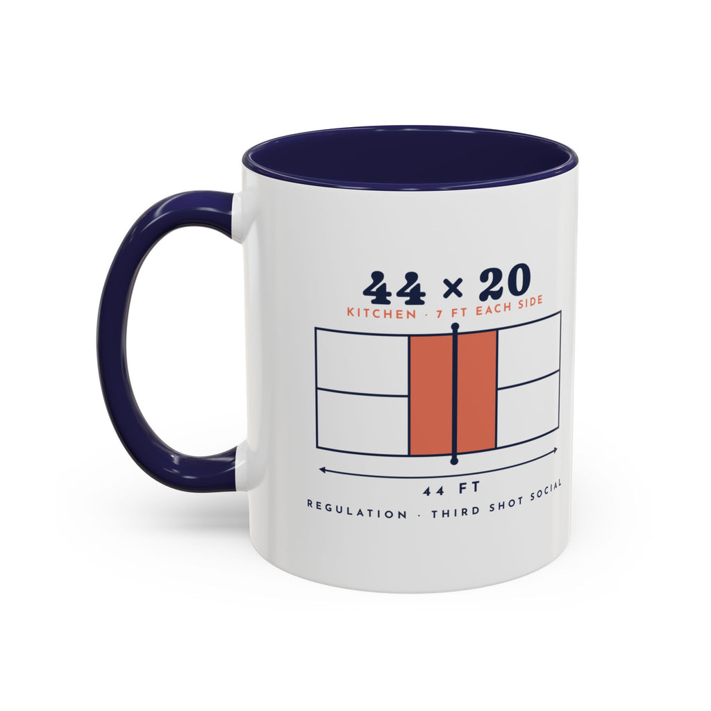44 × 20 Mug in Navy, design, handle left