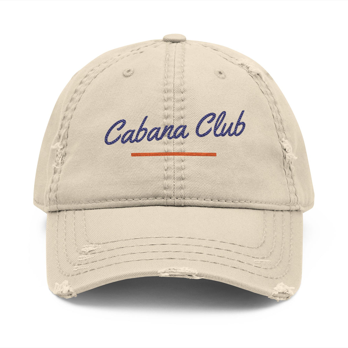 Cabana Club Dad Hat in Khaki, front view