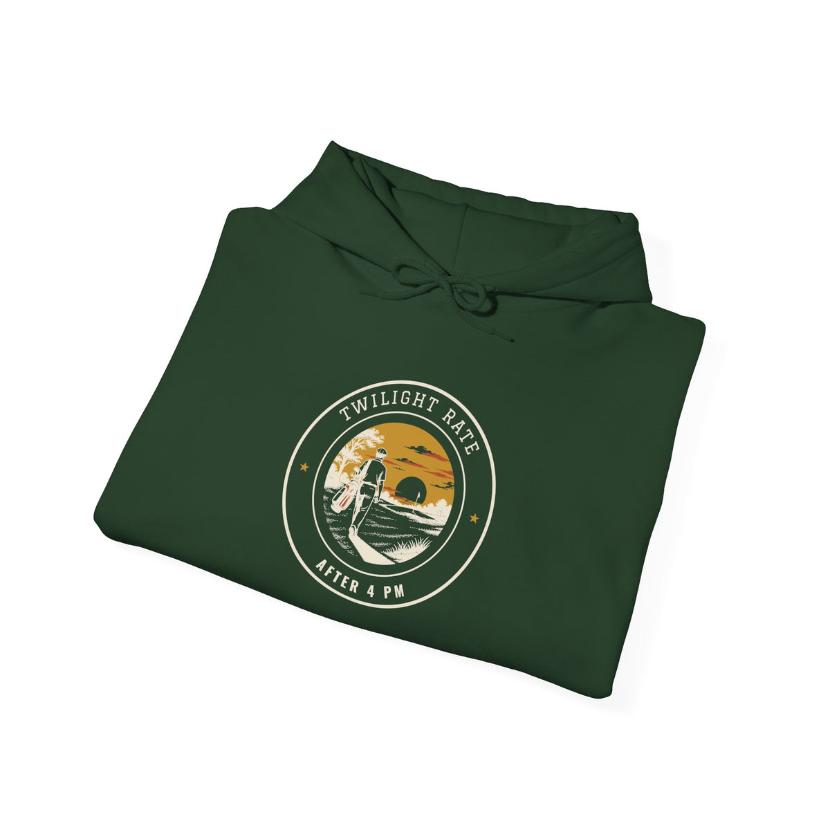 Twilight Rate Hoodie in Forest Green, folded