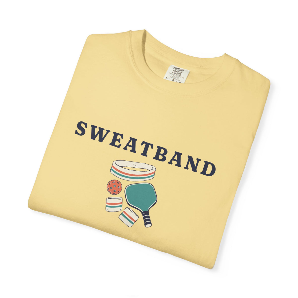 Sweatband Season Tee in Butter, folded