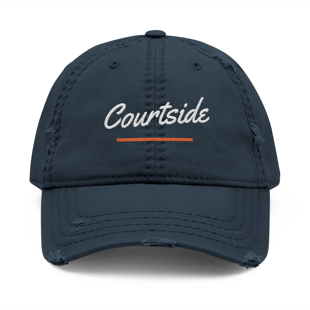 Courtside Dad Hat in Dark Navy, front view