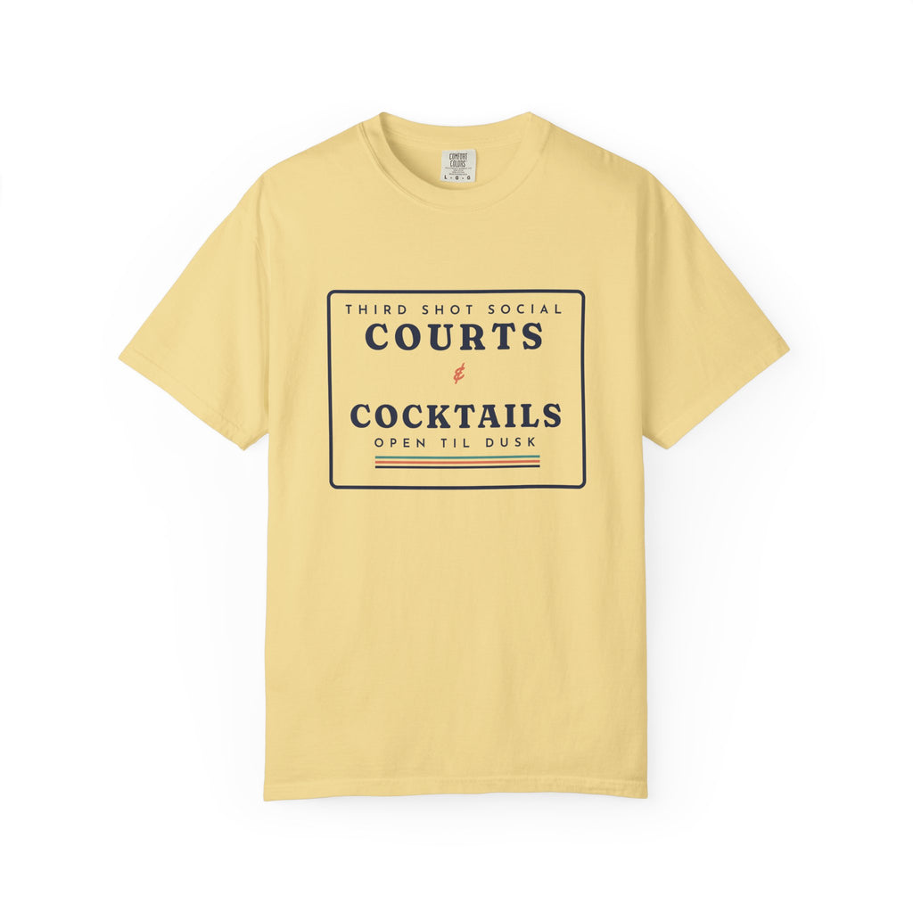 Courts & Cocktails Tee in Butter, front view