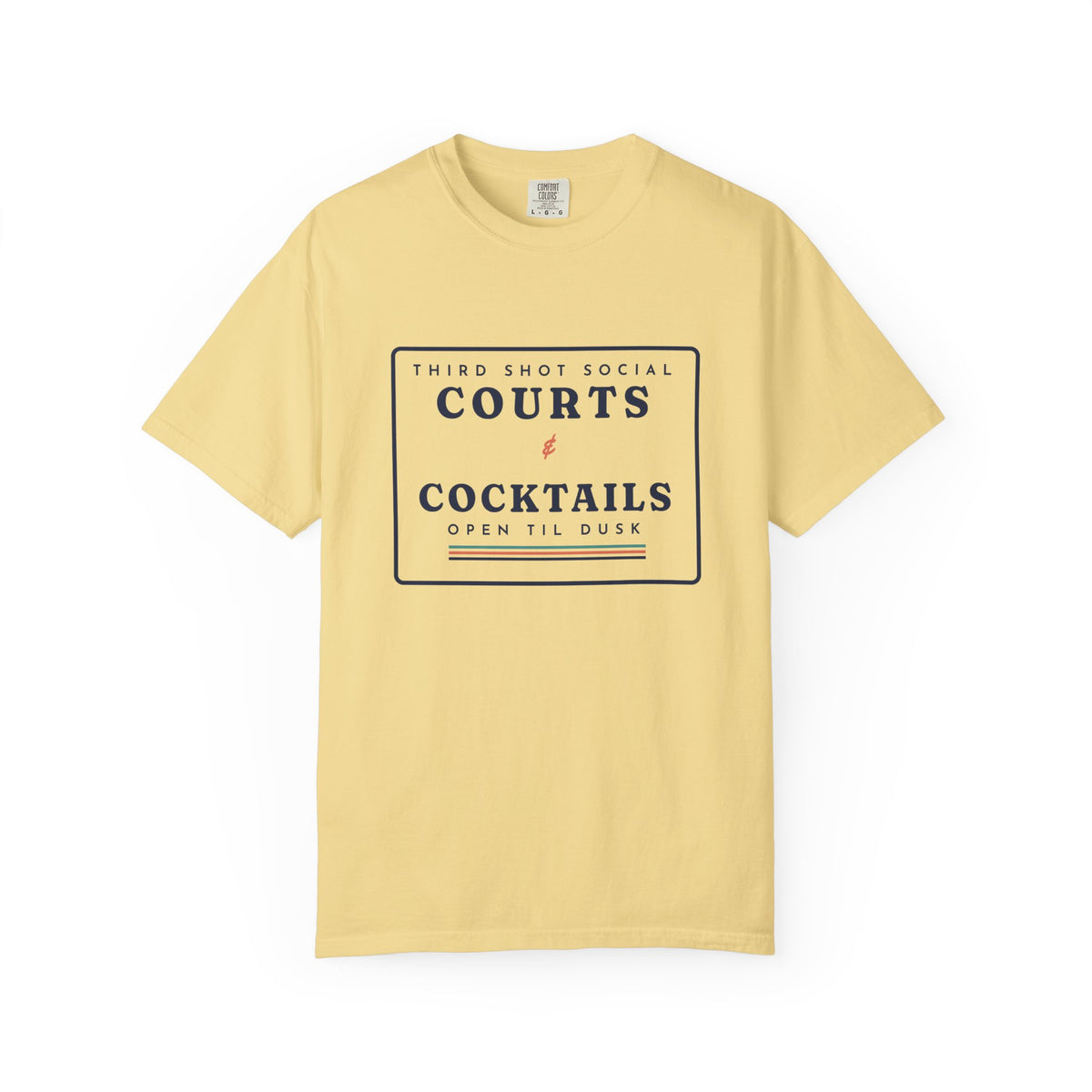 Courts & Cocktails Tee in Butter, front view