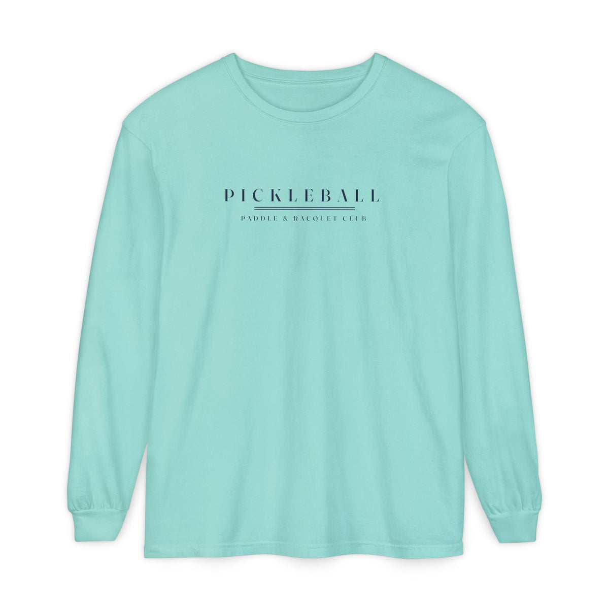 Pickleball Caps Long Sleeve Tee in Chalky Mint, front view