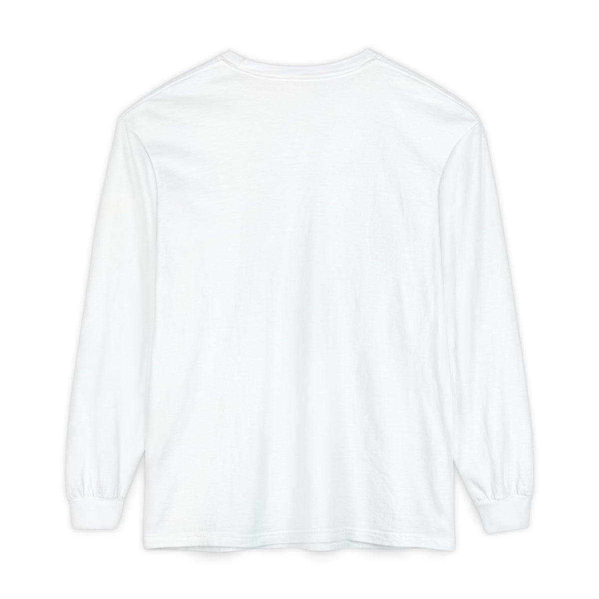 Ball Mark Long Sleeve Tee in White, back view