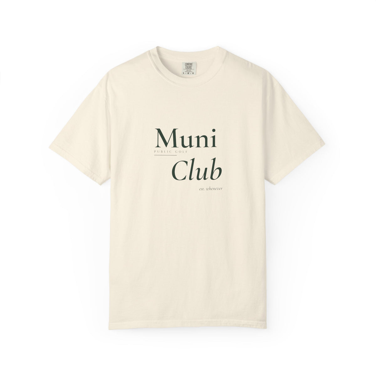 Muni / Club Tee in Ivory, front view