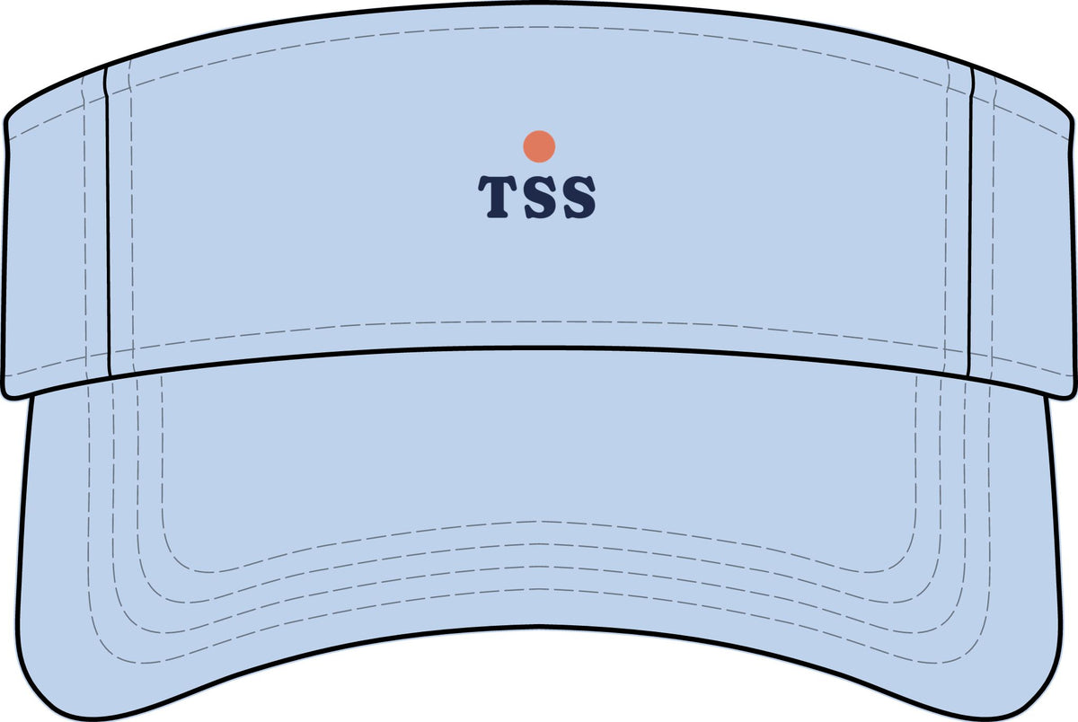 TSS Ball Visor in Baby Blue, front view