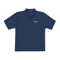 Muni Club Script Polo in Navy, front view