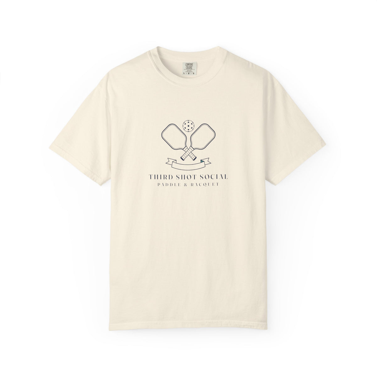 Paddle Crest Tee in Ivory, front view