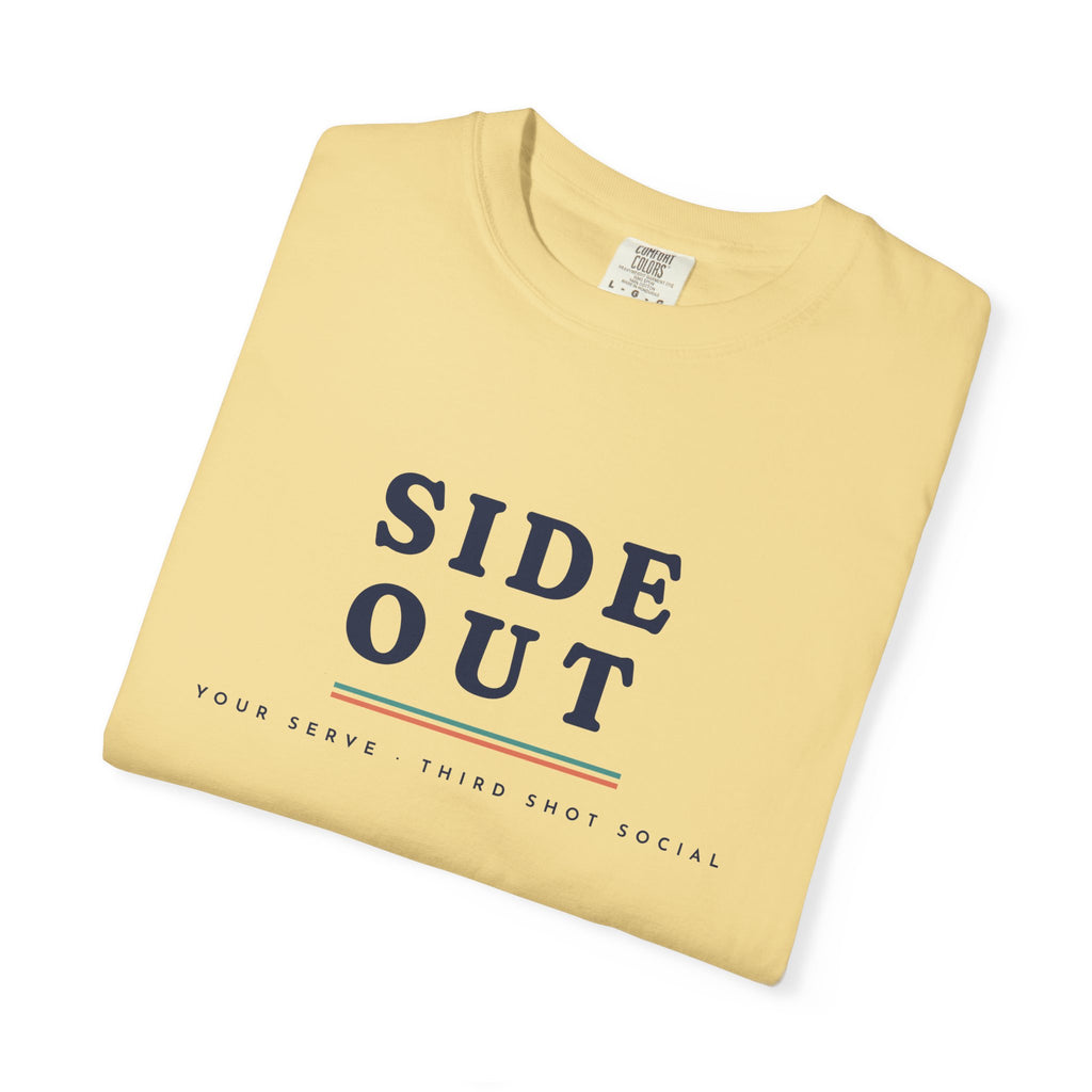 Side Out Tee in Butter, folded