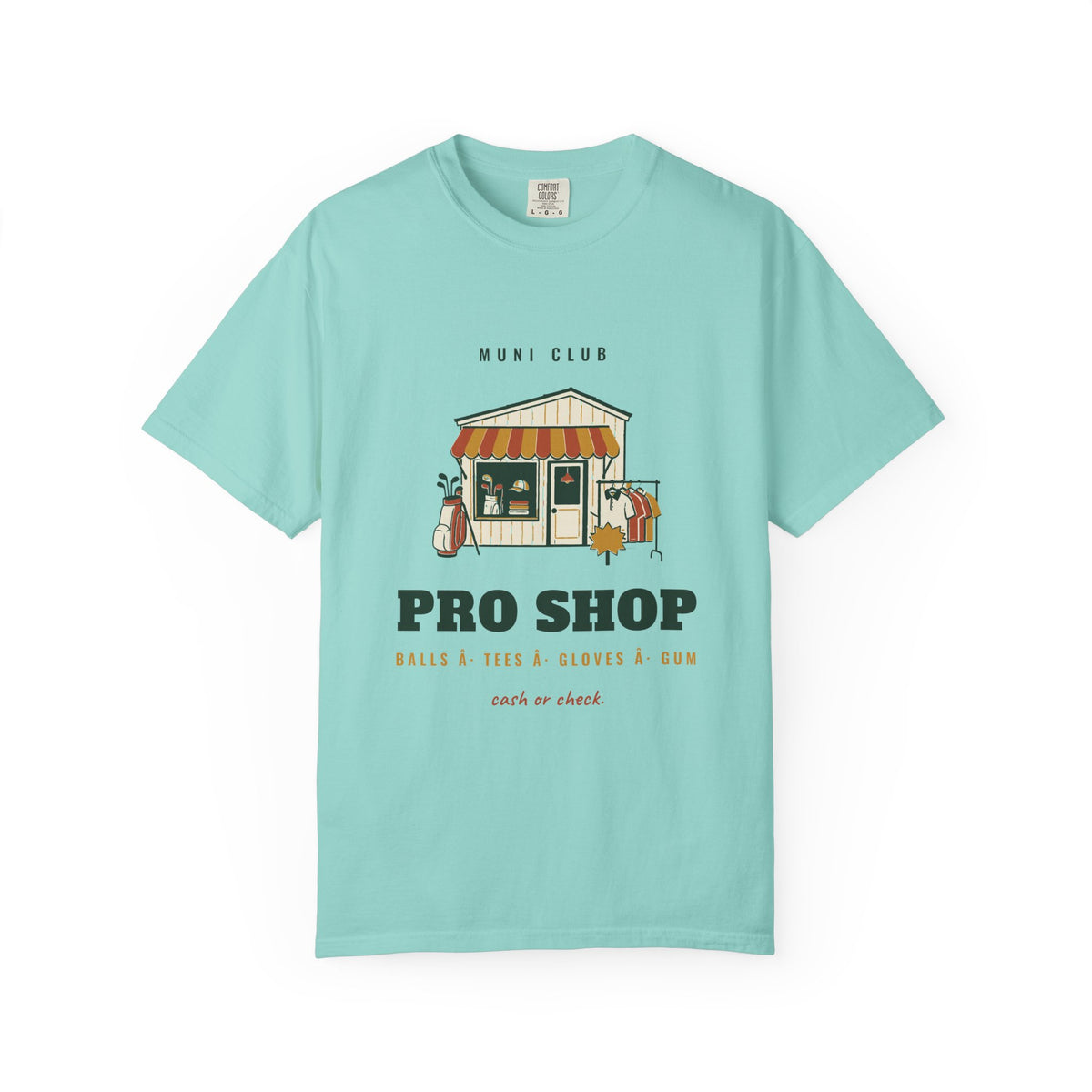 Pro Shop Tee in Chalky Mint, front view