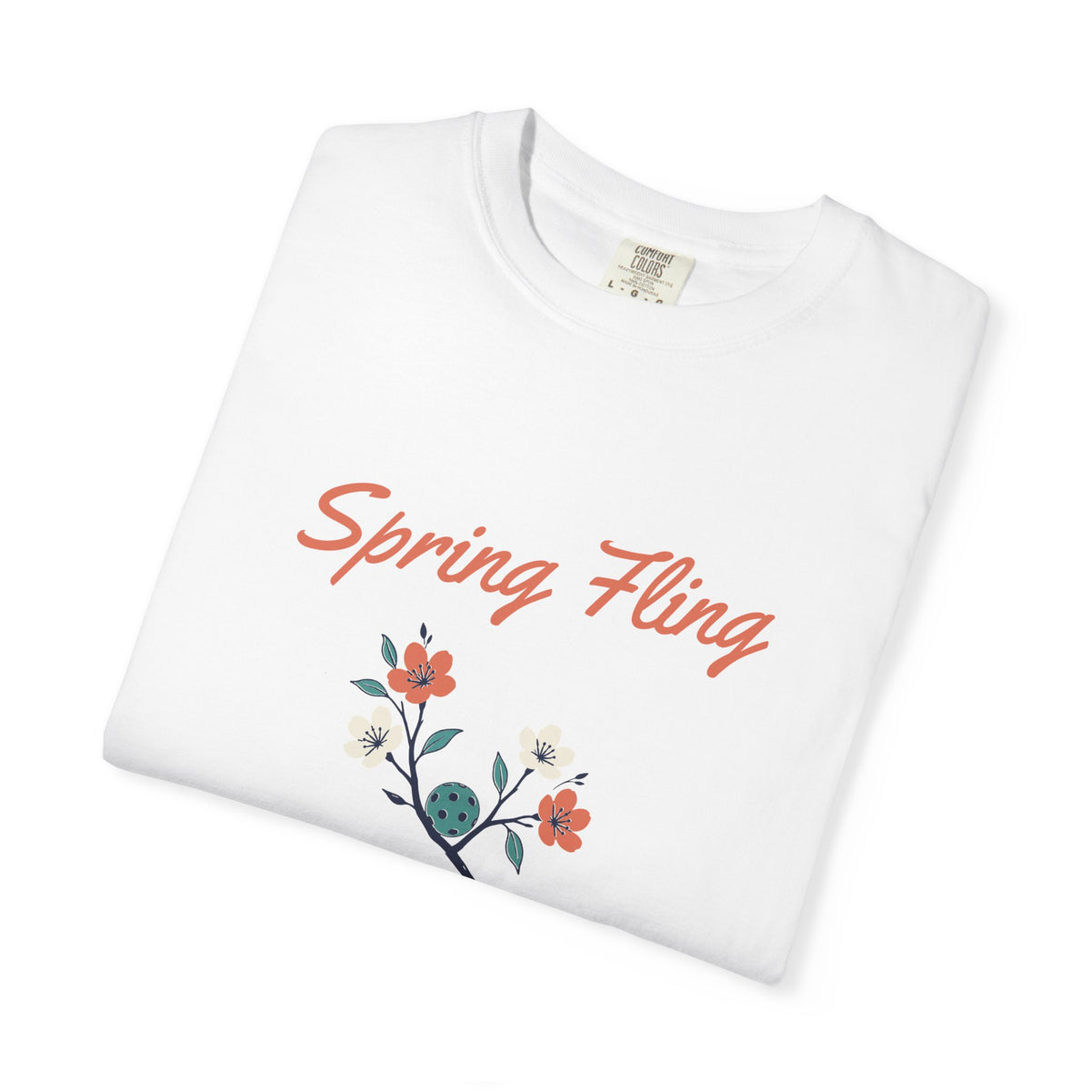 Spring Fling Tee in White, folded