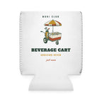 Beverage Cart Can Cooler in White, back view