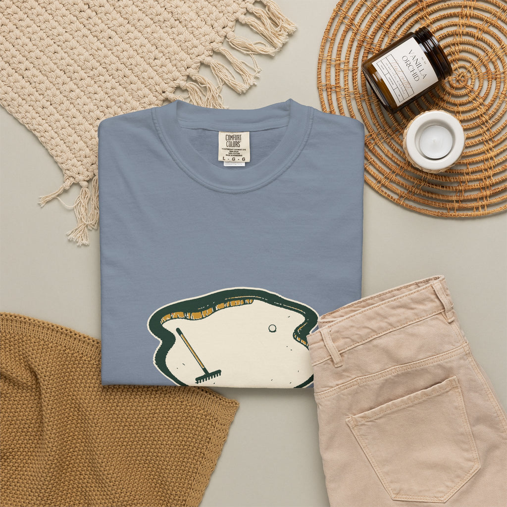 Beach Day Tee in Blue Jean, flat lay