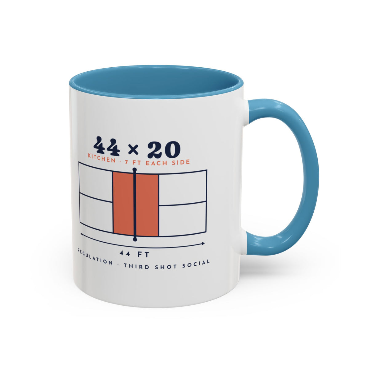 44 × 20 Mug in Light Blue, design, handle right