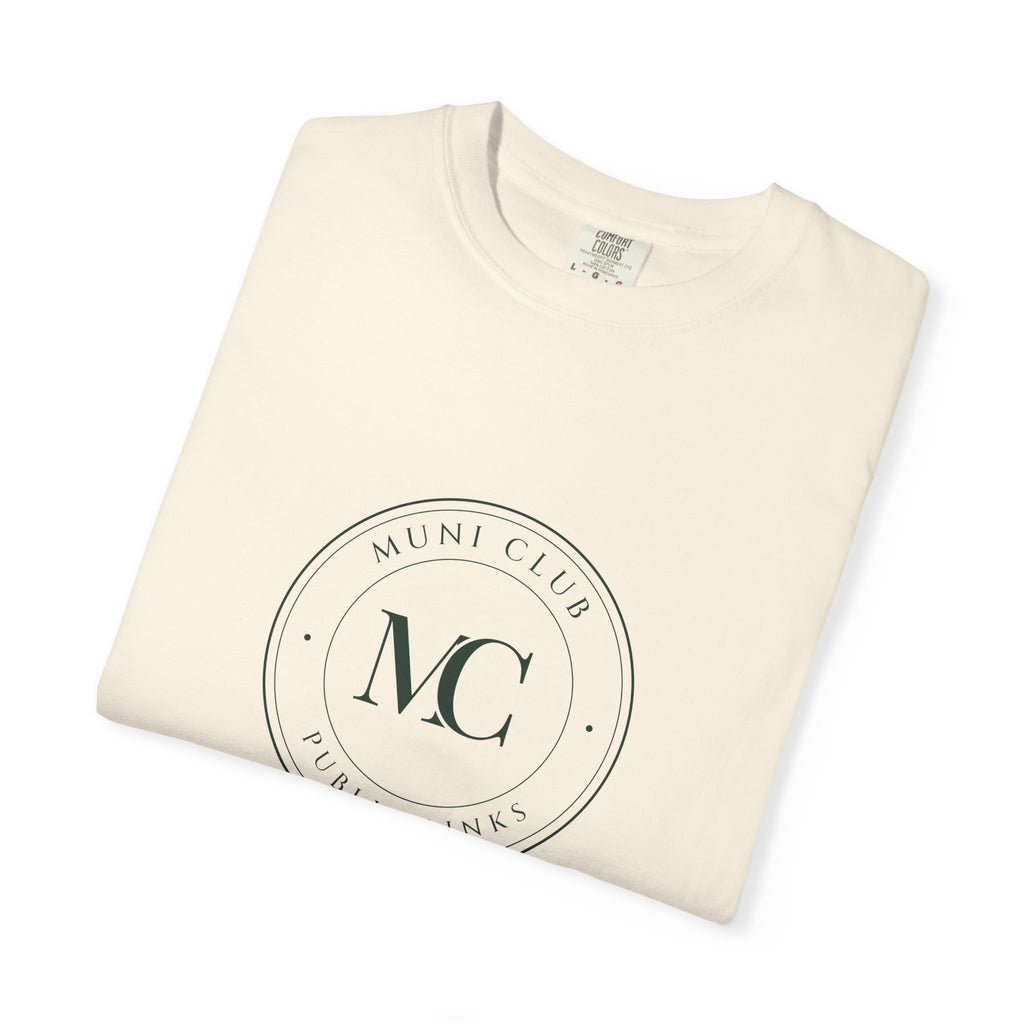 MC Monogram Crest Tee in Ivory, folded