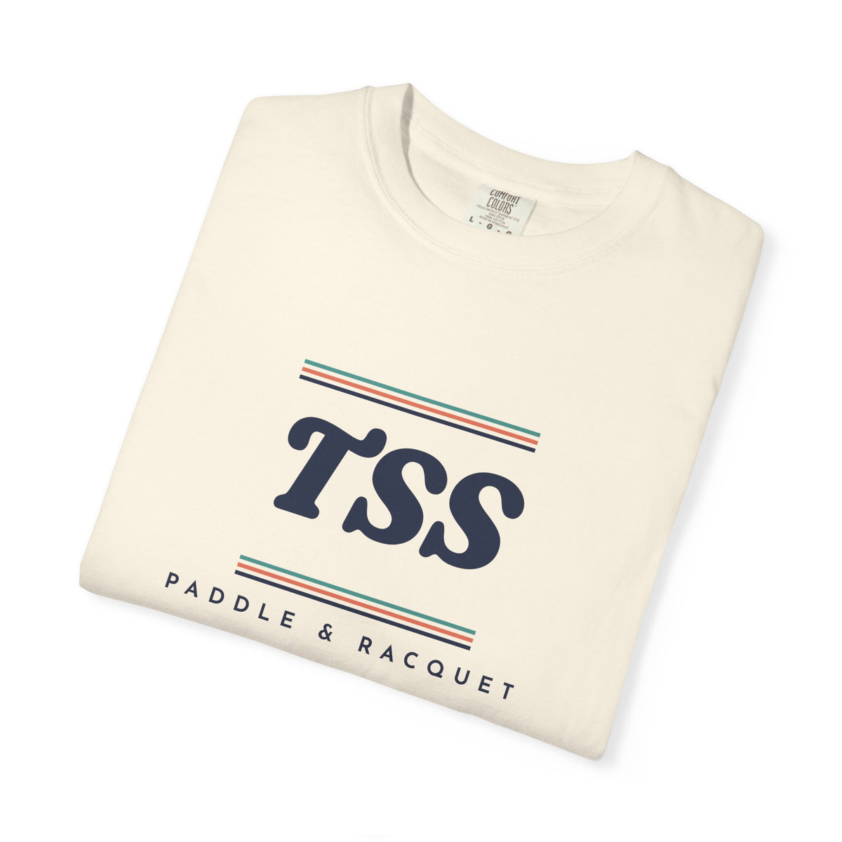 TSS Monogram Tee in Ivory, folded