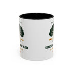 Trees Are Air Mug in Black, corner view