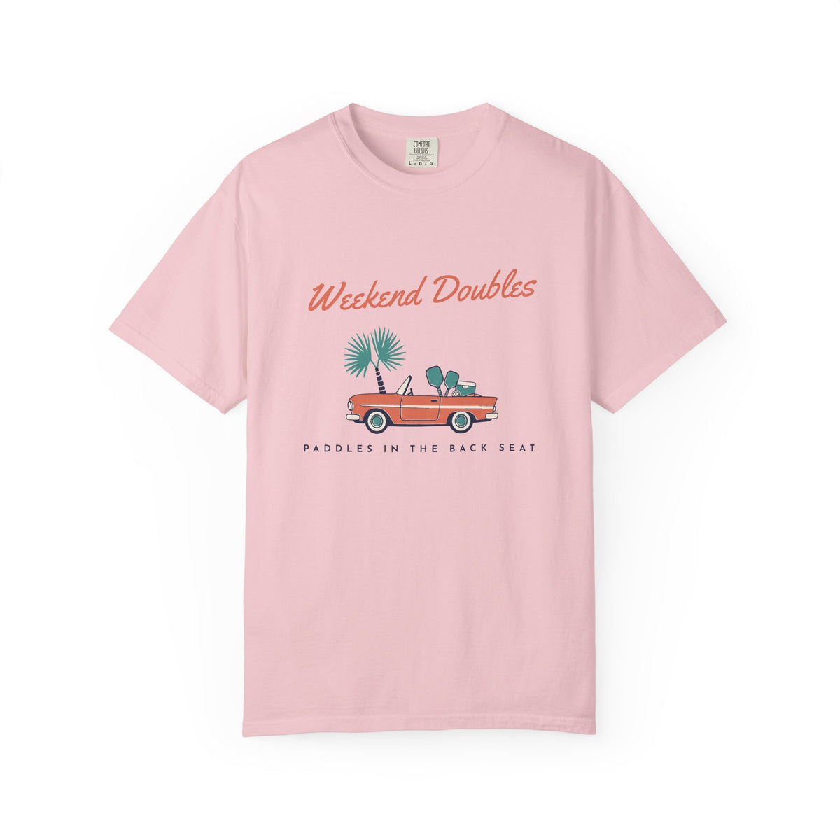 Weekend Doubles Tee in Blossom, front view