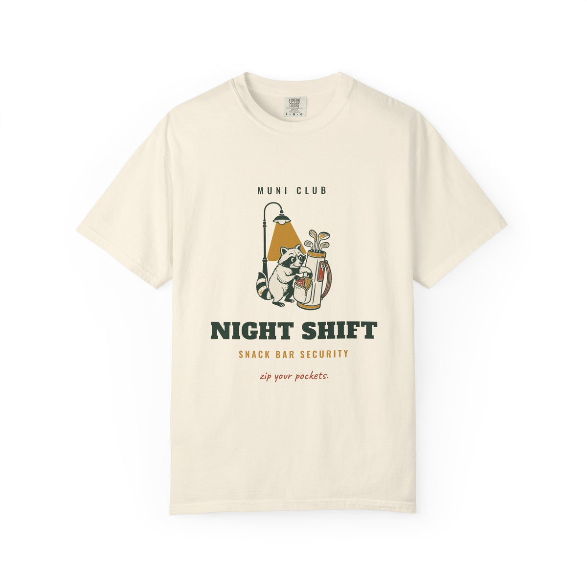 Night Shift Tee in Ivory, front view
