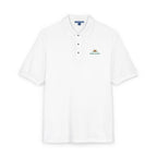 Dawn Patrol Polo in White, embroidery close-up